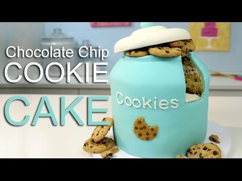 OMG it's a COOKIE JAR CAKE!! Chocolate chip cake & COOKIE FILLING!