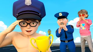 Nick Gym Won The Contest to Become a Policeman Hero | Scary Teacher 3D Life Comic Police