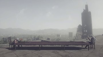 NieR:Automata: Adam and Eve reading books