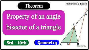 Theorem of Property of an angle bisector of a Triangle | similarity std 10th | Geometry