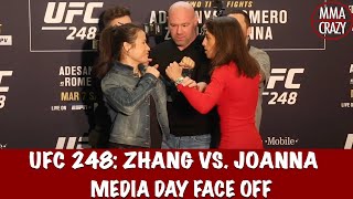 UFC 248: Zhang Weili vs. Joanna Jedrzejczyk Media Day face off