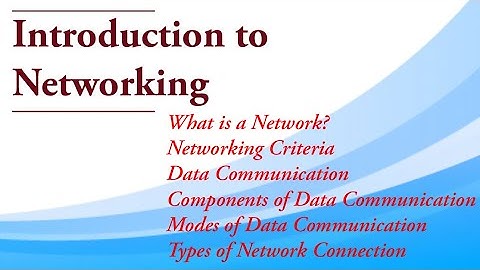 Introduction to Networking | Tamil