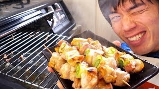 魚焼きグリルで焼いた手作り焼き鳥がマンモス旨い！