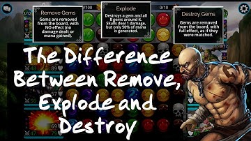 Gems of War Tiny Tutorial: The Effects of Remove, Explode and Destroy