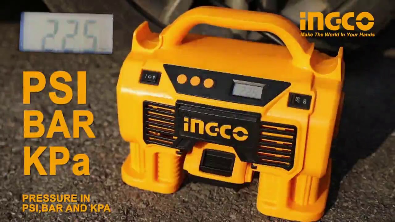 Ingco 20v Li Ion Portable Car Air Compressor 160psi Cacli2002 Bare Unit Bare Units Horme Singapore