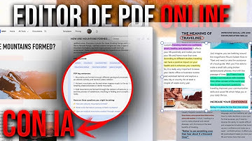 EDITOR DE PDF ONLINE CON IA 😱  👉GRATIS👈