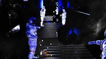 VJloop space astronaut video material