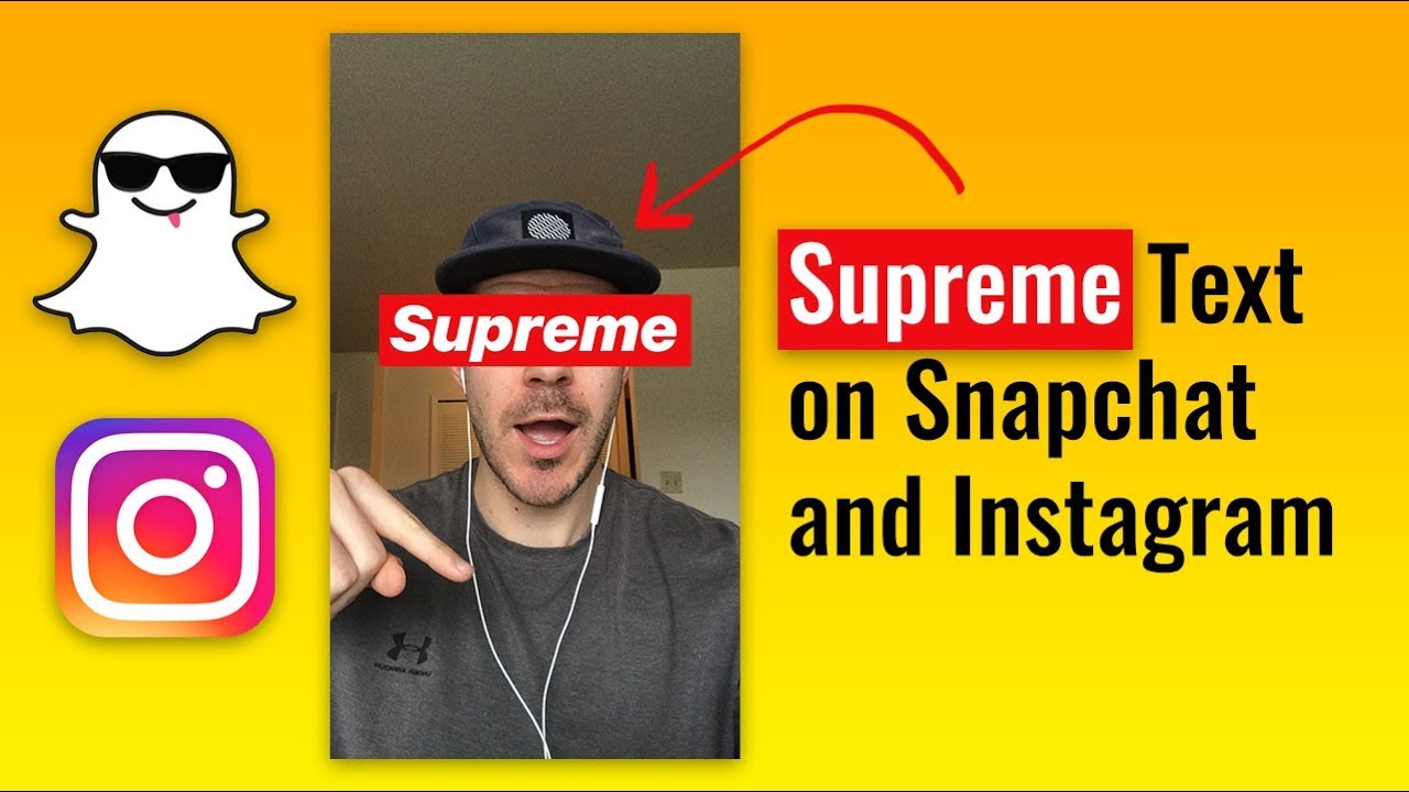 How To Get Supreme Text On Snapchat And Instagram Youtube