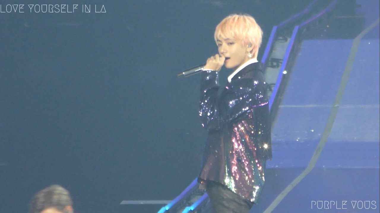 180905 BTS 방탄소년단 메들리 《21세기소녀 + 고민보다 GO + 피 땀 눈물 + 상남자》 V 뷔 Focus (4K) @ LOVE YOURSELF IN LA