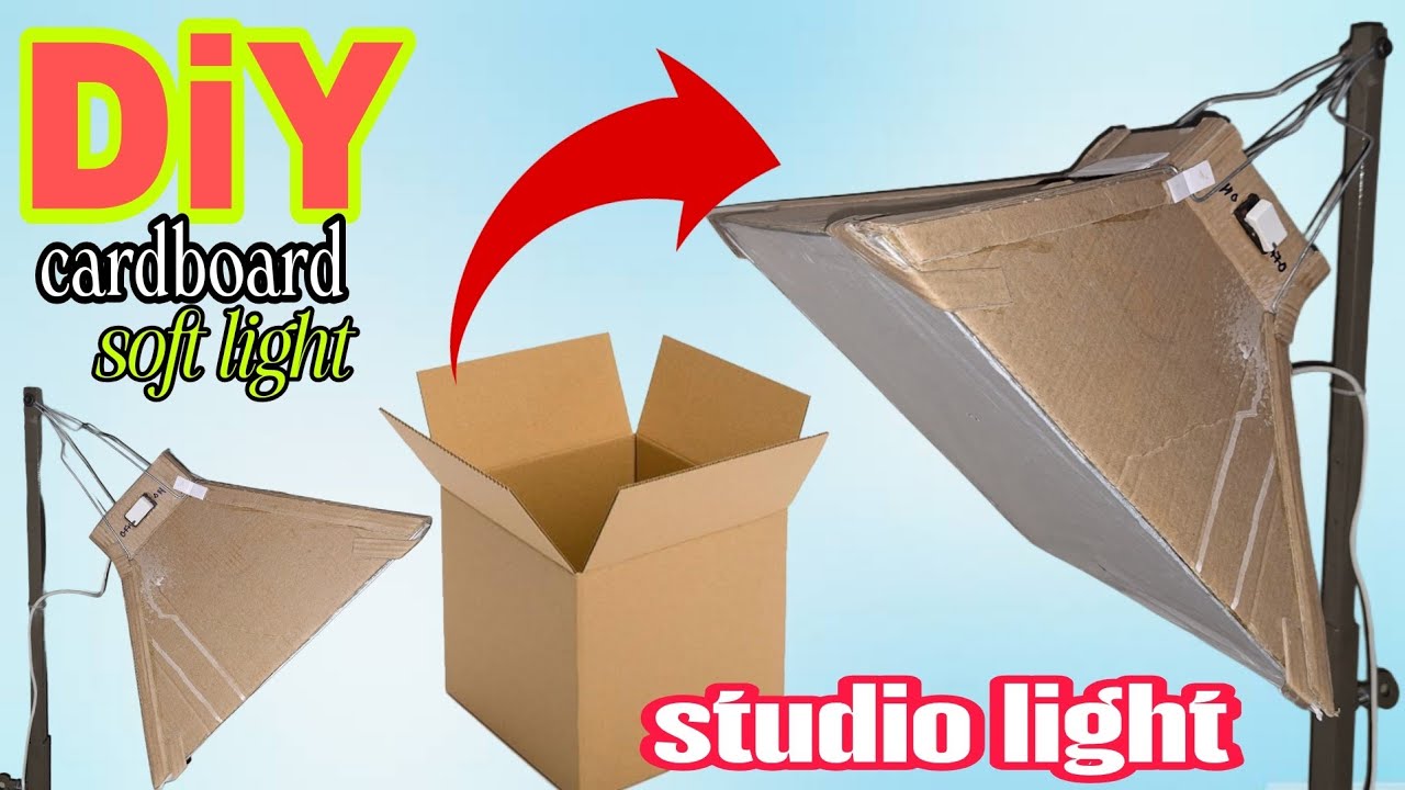 How to build a studio light | how to make a studio light at home |studio light making with cardboard