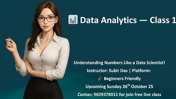 📊 Data Analytics for Beginners | Descriptive Statistics Explained with Python | Class 1 by Subir Das