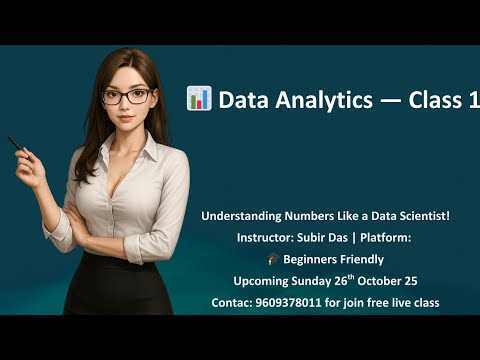 📊 Data Analytics for Beginners | Descriptive Statistics Explained with Python | Class 1 by Subir Das