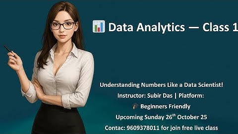 📊 Data Analytics for Beginners | Descriptive Statistics Explained with Python | Class 1 by Subir Das
