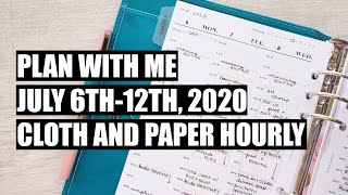 Plan With Me Cloth and Paper Hourly Inserts July 6th-12th, 2020