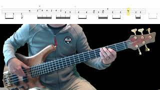 Video thumbnail of "Jimi Hendrix - All Along The Watchtower Bass Cover with Playalong Tabs in Video - Bass Only"