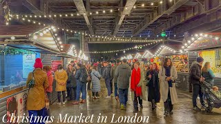 London - City Christmas Tour 2023 | Southbank Christmas Market &amp; Lights |Central London Walk [4K HDR