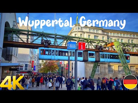 Wuppertal, Germany walking tour 4K 60fps