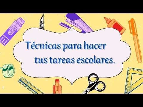 TÉCNICAS DE ESTUDIO/7 TECNICAS para hacer las TAREAS ESCOLARES - YouTube