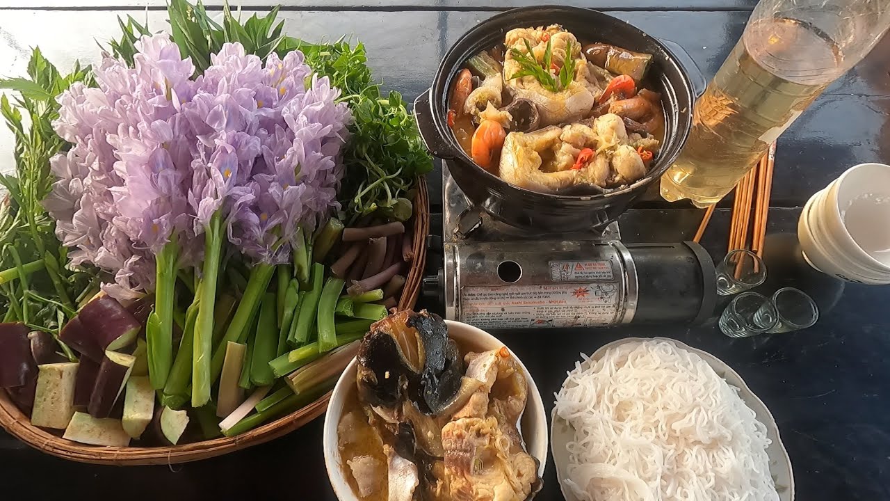 Cuối Tuần Về Miền Tây Thu Hoạch Rau Quả Thưởng Thức Lẩu Mắm Cá Tra Bông Lục Bình l Khói Quê