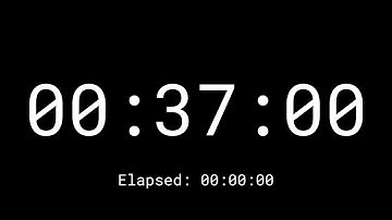 37 Minutes Countdown Timer Clock With Elapse Time and Loud Alarm In The End (HD - 1080p)