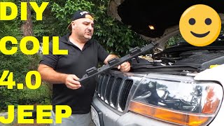 Tips On Replacing Coil On Jeep , 6 Cylinder Engine - YouTube