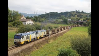 Las 1666 y 1655 con el capotas de Construrail en Feleches
