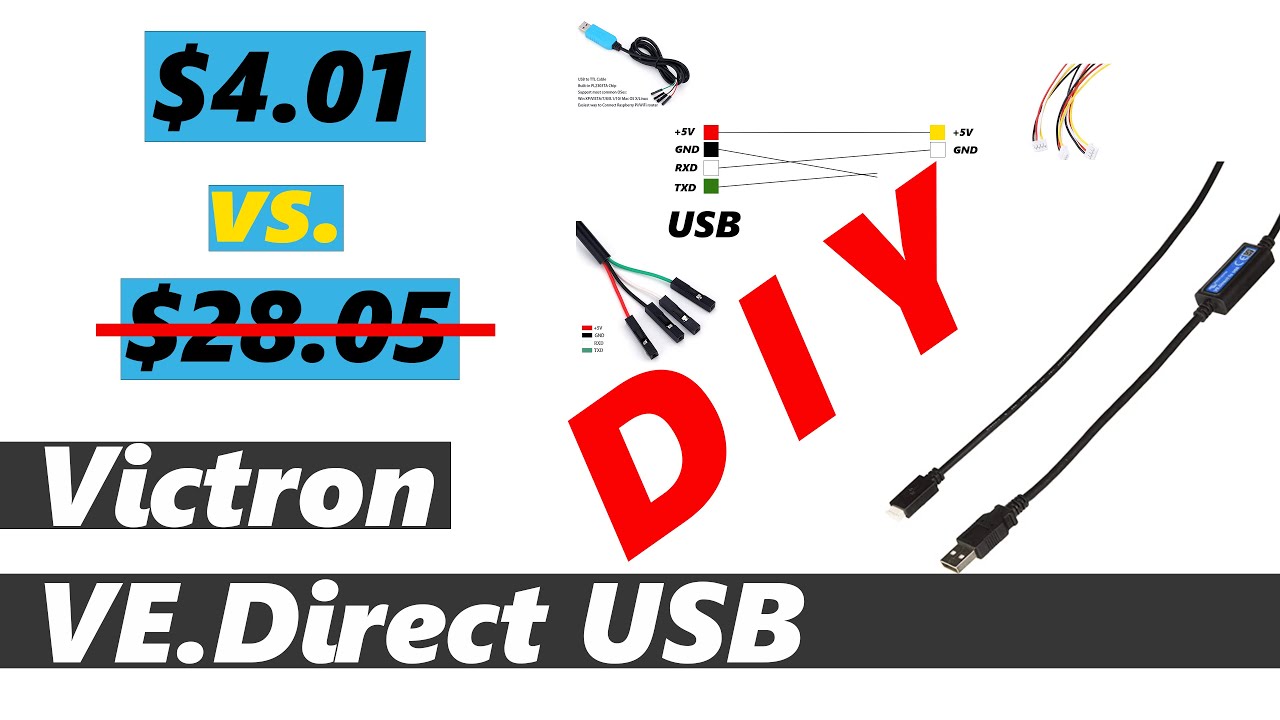 Victron VE.Direct to USB DIY | $4.09 one cable | Do It Yourself - YouTube
