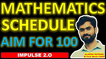 MATHEMATICS REVISION PLAN l ALGESH SIR