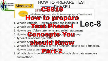 CS619 VU Project | How to prepare Test Phase-1 | Detail of Concepts you should know-1