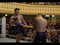 Lewis Tams vs Mit Hru Muay Thai fight - 2014 Leeds