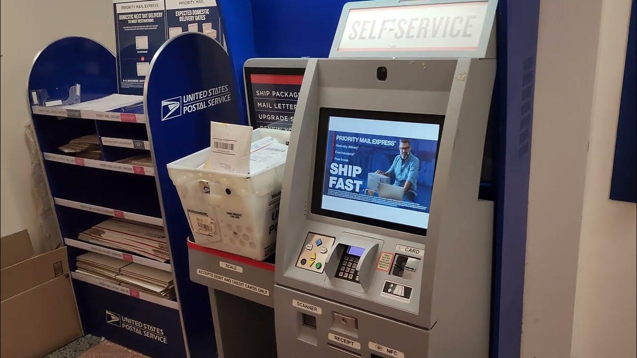 USPS self-service kiosks dispensing new Flag design