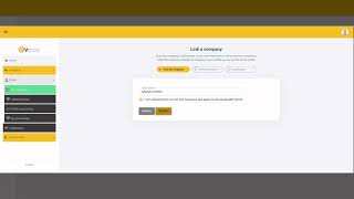 Linking a company on eVendor portal