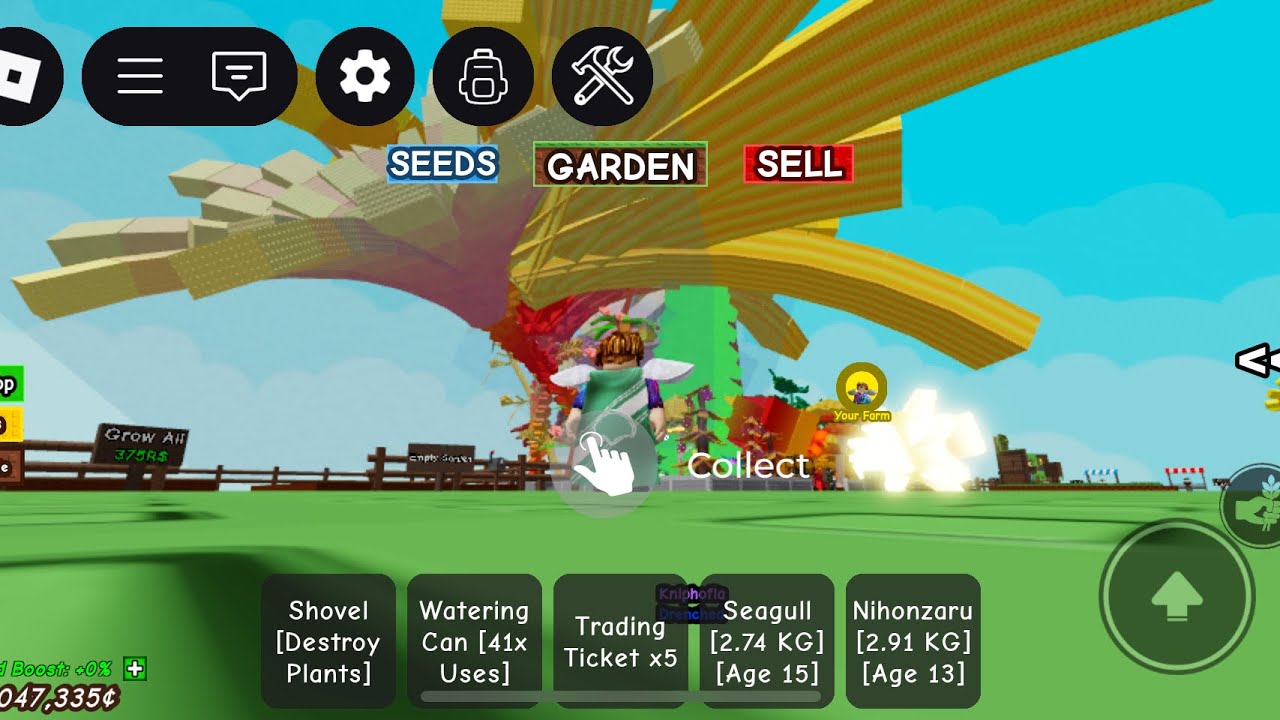 Stealing ultra rare fruits in grow a garden (mic not working)