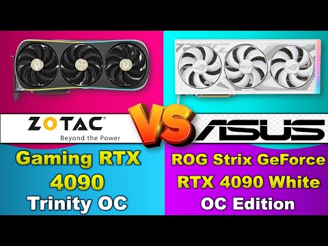 ZOTAC GAMING RTX 4090 TRINITY OC VS ASUS ROG STRIX GEFORCE RTX 4090 WHITE OC EDITION