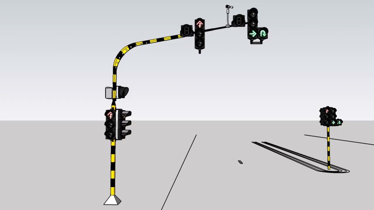 Sketchup Animation - Traffic Light Countdown Timer (Part 1)