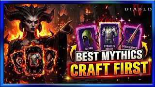 Diablo 4 Season 14 Best Mythics To Craft FIRST : For Every class For Best Builds in Season 14