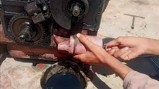 Diesel engine oil filter cleaning and installation