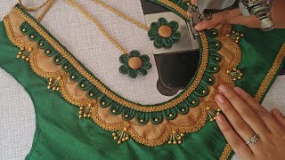 Simple and easy blouse back neck design || cutting and stitching back neck blouse design || blouse