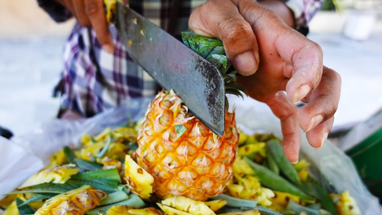 Pineapple Cutting SkillsCambodia Street Food YouTube