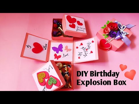 How to make explosion box For Birthday | Handmade Explosion Box |Gift Box |Explosion Box Tutorial