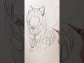 猫耳の女の子描いてみた　meryさん参考　描き方動画　絵の描き方動画　模写　#shorts