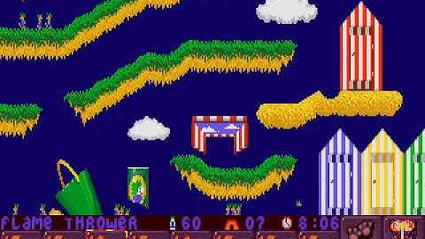 Lemmings 2: The Tribes - DOS - Beach - Level 1