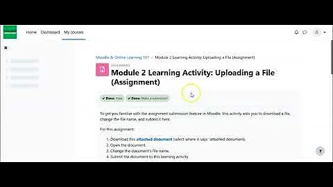 How to Submit an Assignment in Moodle 4.0 for Students