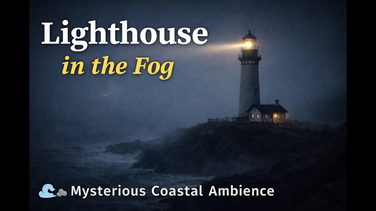 Lighthouse in the Fog 🌫️ Coastal Wind & Distant Bell Ambience for Sleep & Focus