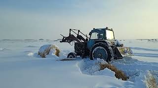 Погрузка сена часть 2.есильский раён.продолжение.