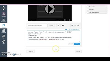 Adding your VoiceThread URL + Embed code