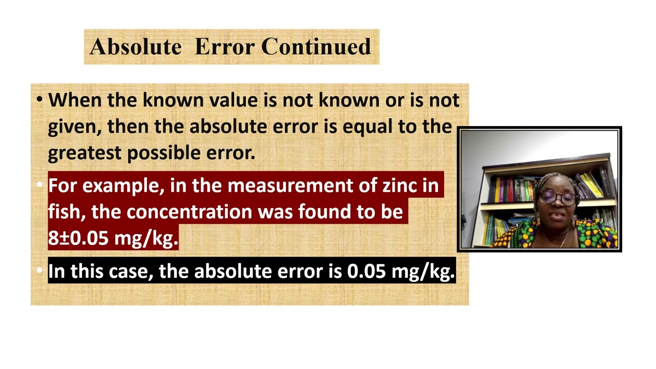 Absolute Error In Chemistry