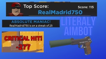Aimboting with hush puppy | 115 Point matrix randomizer (Roblox Arsenal)