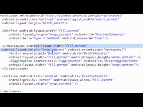Android Application Development Tutorial - 23 - XML ToggleButton, WeightSum, and Layout Weight