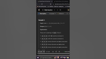 3254. Find the Power of K-Size Subarrays I | Editorial | Leetcode |#dailychallenge